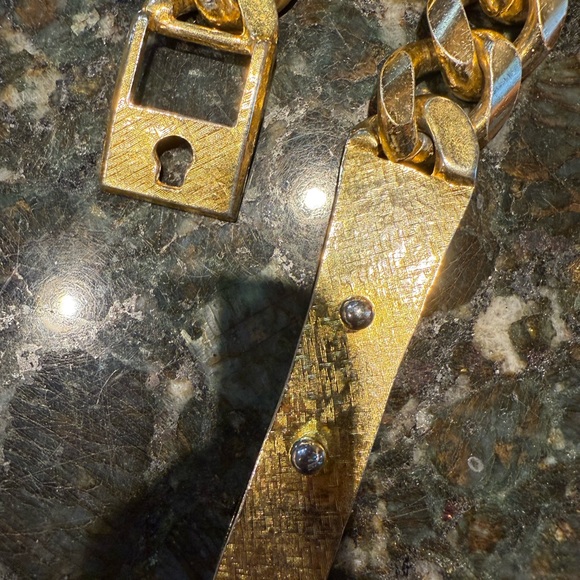 Vintage Pauline‎ Rader Gold Tone Chain Link Belt 34”